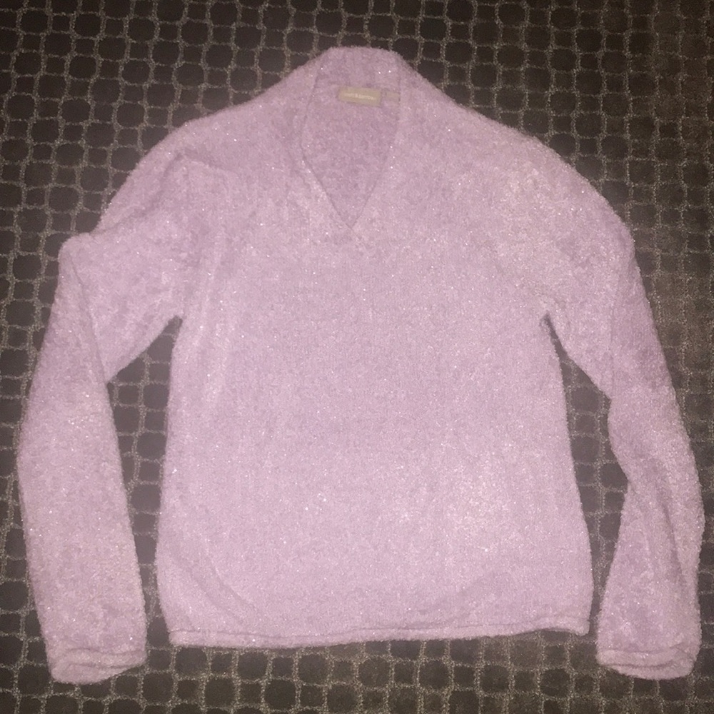 Sparkly super soft light purple sweater